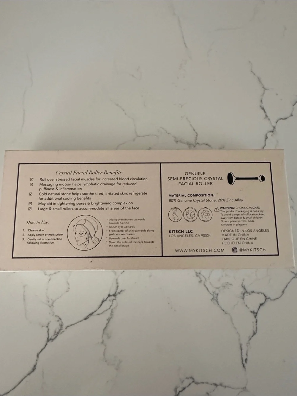 NWT Kit•sch Rose Quartz Face Roller